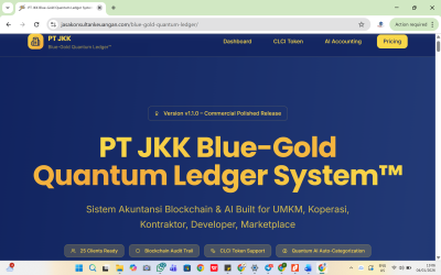 Format Checklist Multi-Teknologi untuk memastikan setiap Pitch-Deck telah memenuhi standar tertinggi Blockchain & AI By PT Jasa Konsultan Keuangan