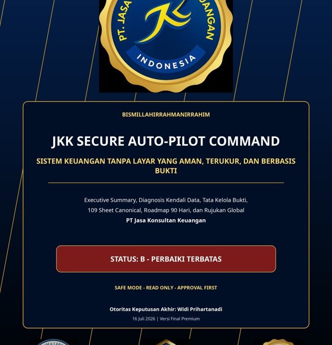 PT Jasa Konsultan Keuangan Secure Auto – Pilot Command  Sistem Keuangan Tanpa Layar Yang Aman, Terukur, dan Berbasis Bukti 