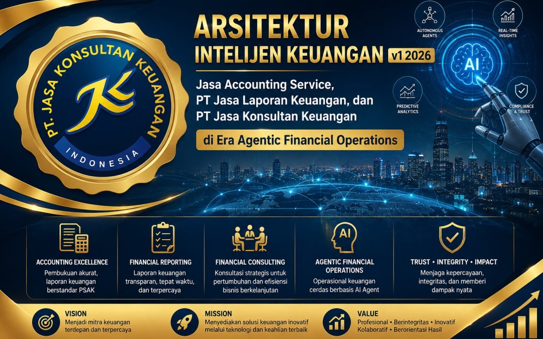 Arsitektur Intelijen Keuangan V1 2026 Jasa Accounting Service, PT Jasa Laporan Keuangan, dan PT Jasa Konsultan Keuangan di Era Agentic Financial Operations