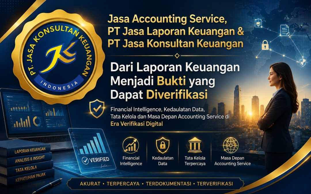 Jasa Accounting Service, PT Jasa Laporan Keuangan & PT Jasa Konsultan Keuangan Dari Laporan Keuangan Menjadi Bukti yang Dapat Diverifikasi Financial Intelligence, Kedaulatan Data, Tata Kelola dan Masa Depan Accounting Service di Era Verifikasi Digital