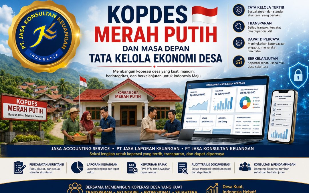 Kopdes Merah Putih dan Masa Depan Tata Kelola Ekonomi Desa V2 Jasa Accounting Service, PT Jasa Laporan Keuangan, dan PT Jasa Konsultan Keuangan untuk koperasi yang tertib, transparan, dan dapat dipercaya