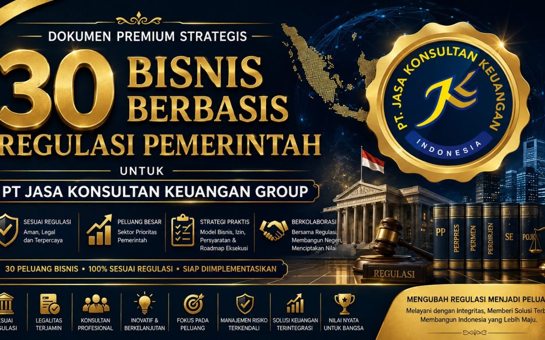 Dokumen Premium Strategis 30 Bisnis Berbasis Regulasi Pemerintah Untuk PT Jasa Konsultan Keuangan Group