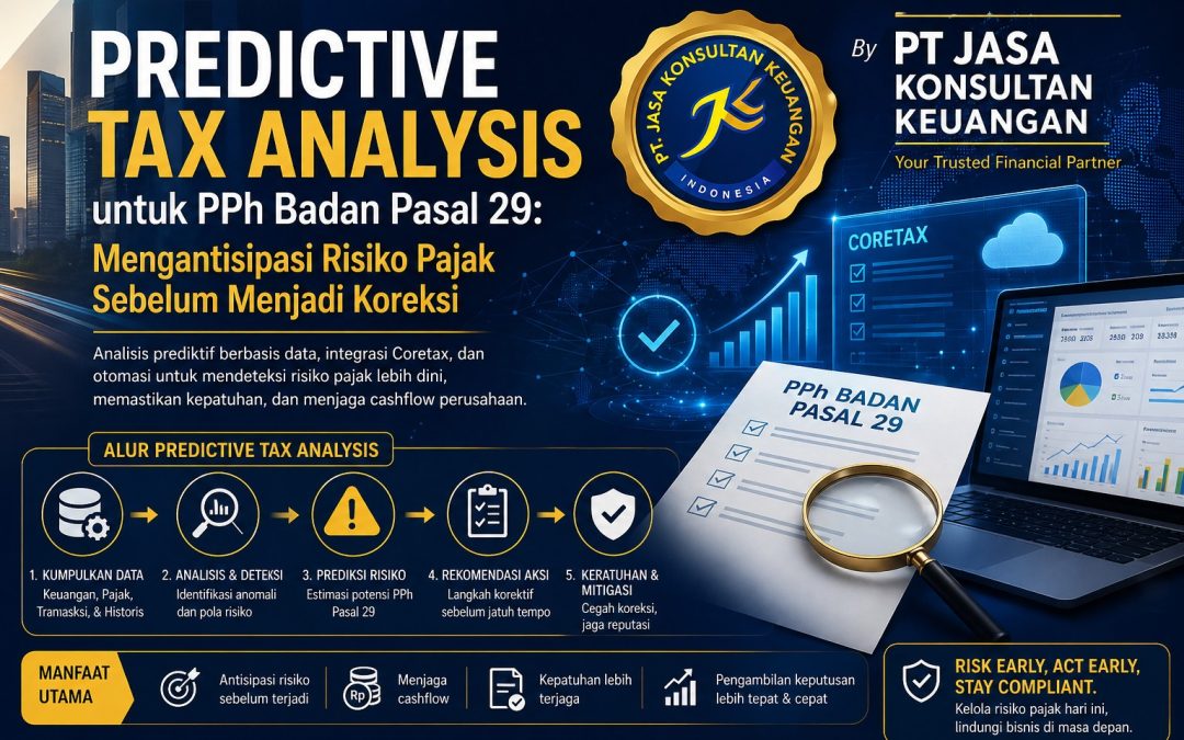 Predictive Tax Analysis untuk PPh Badan Pasal 29: Mengantisipasi Risiko Pajak Sebelum Menjadi Koreksi By PT Jasa Konsultan Keuangan