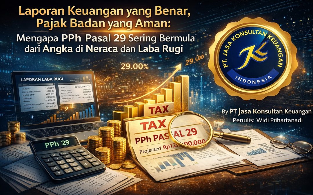 Laporan Keuangan yang Benar, Pajak Badan yang Aman: Mengapa PPh Pasal 29 Sering Bermula dari Angka di Neraca dan Laba Rugi By PT Jasa Konsultan Keuangan Penulis: Widi Prihartanadi