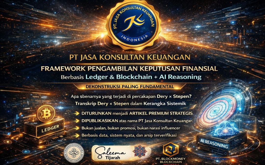 FRAMEWORK PENGAMBILAN KEPUTUSAN FINANSIAL BERBASIS LEDGER DAN BLOCKCHAIN AI REASONING BY PT JASA KONSULTAN KEUANGAN