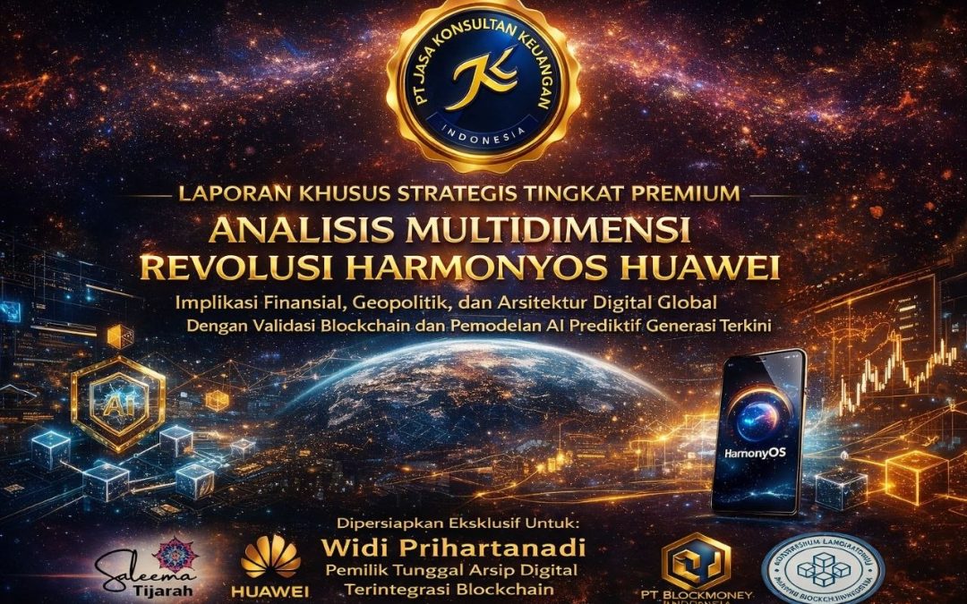 LAPORAN KHUSUS STRATEGIS TINGKAT PREMIUM ANALISIS MULTIDIMENSI REVOLUSI HARMONYOS HUAWEI  Implikasi Finansial, Geopolitik, dan Arsitektur Digital Global Dengan Validasi Blockchain dan Pemodelan AI Prediktif Generasi Terkini By PT Jasa Konsultan Keuangan