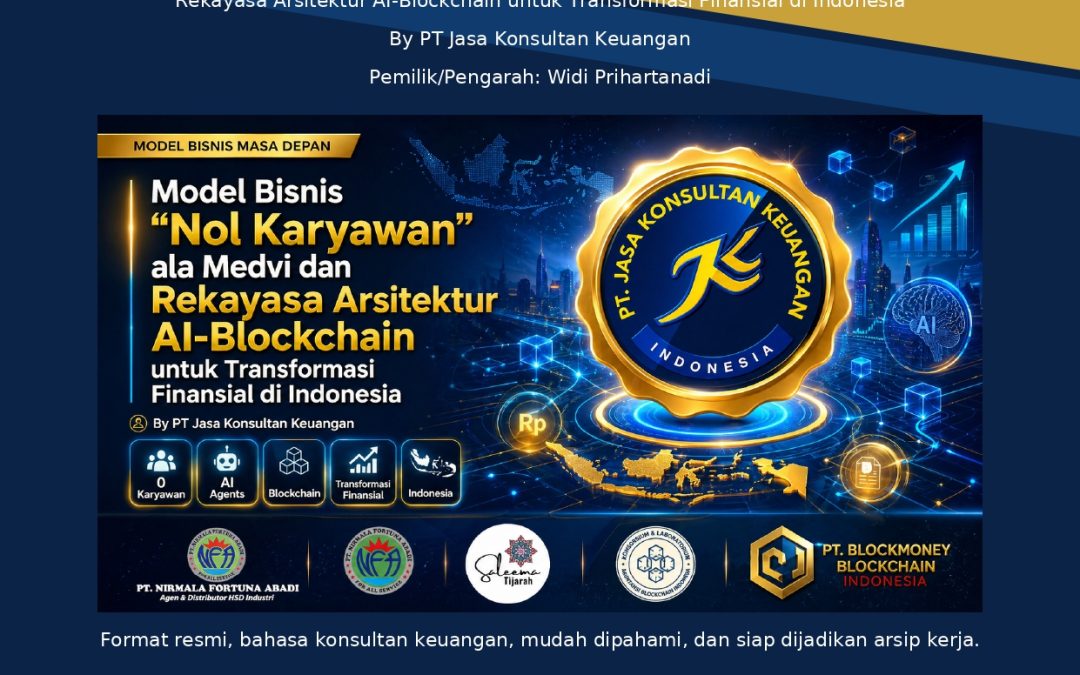 Model Bisnis “Nol Karyawan” ala Medvi dan Rekayasa Arsitektur AI-Blockchain untuk Transformasi Finansial di Indonesia V6 By PT Jasa Konsultan Keuangan