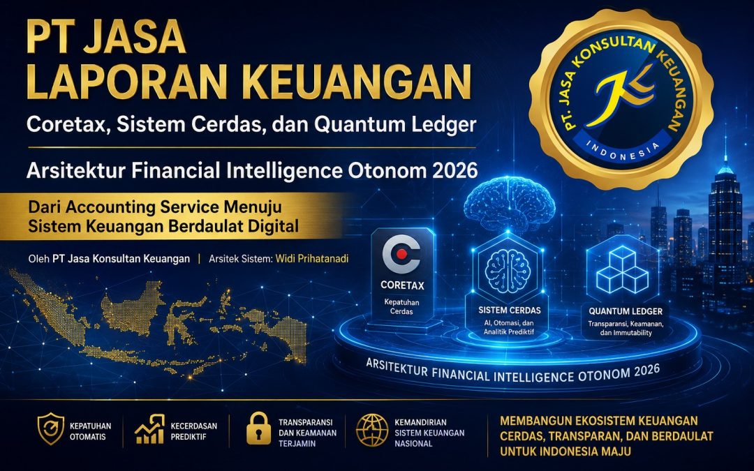 PT JASA LAPORAN KEUANGAN Coretax, Sistem Cerdas, dan Quantum Ledger Arsitektur Financial Intelligence Otonom 2026 Dari Accounting Service Menuju Sistem Keuangan Berdaulat Digital