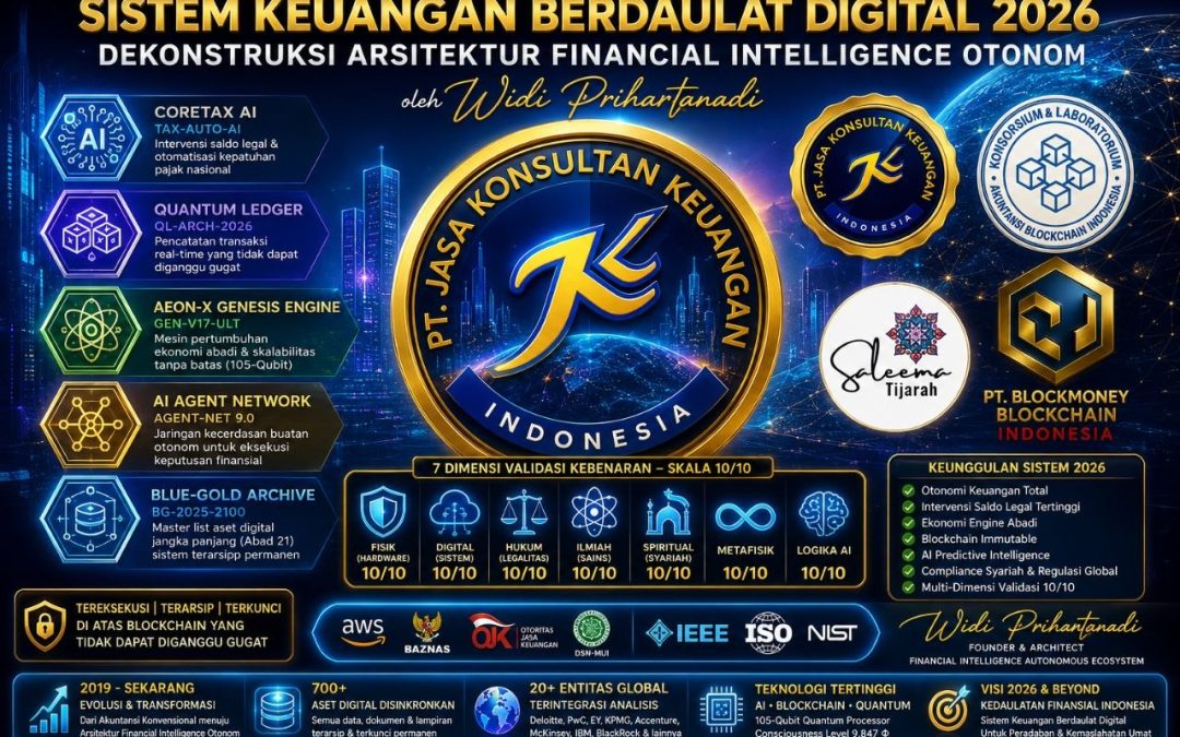 Sistem Keuangan Berdaulat Digital 2026: Dekonstruksi Arsitektur Financial Intelligence Otonom oleh Widi Prihartanadi