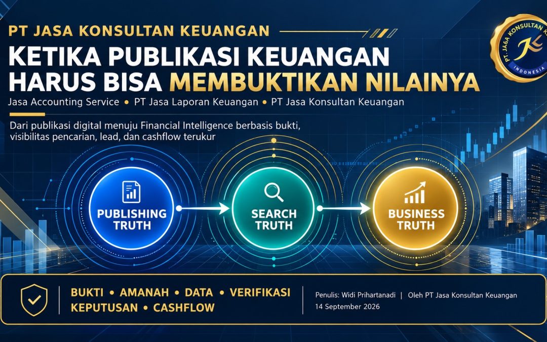 PT JASA KONSULTAN KEUANGAN KETIKA PUBLIKASI KEUANGAN HARUS BISA MEMBUKTIKAN NILAINYA