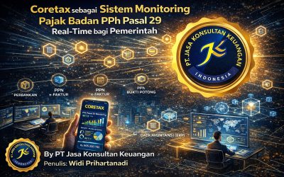 Coretax sebagai Sistem Monitoring Pajak Badan PPh Pasal 29 Real-Time bagi Pemerintah  By PT Jasa Konsultan Keuangan Penulis: Widi Prihartanadi