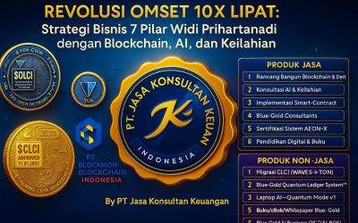 REVOLUSI OMSET 1OX LIPAT:  Strategi Bisnis 7 Pilar Widi Prihartanadi  dengan Blockchain, AI, dan Keilahian By PT Jasa Konsultan Keuangan