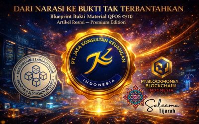 DARI NARASI KE BUKTI TAK TERBANTAHKAN Blueprint Bukti Material QFOS Φ/10 Artikel Resmi – Premium Edition By PT Jasa Konsultan Keuangan Arsitek Sistem: Widi Prihartanadi