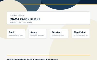 Surat Penawaran Layanan Keuangan & Pengendalian Data Accounting Service, Laporan Keuangan, Rekonsiliasi, Pengendalian Bukti, Dashboard, Arsip Digital dan Kesiapan Evaluasi Usaha By PT. Jasa Konsultan Keuangan