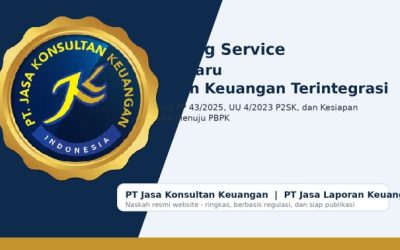 Accounting Service dan Era Baru Pelaporan Keuangan Terintegrasi Subjudul: Dasar Hukum PP 43/2025, UU 4/2023 P2SK, dan Kesiapan Pelaku Usaha Menuju PBPK By PT Jasa Konsultan Keuangan