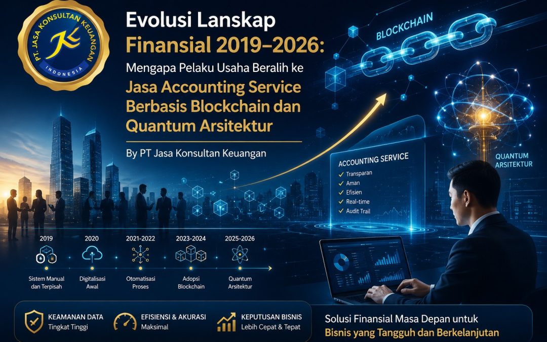 Evolusi Lanskap Finansial 2019–2026: Mengapa Pelaku Usaha Beralih ke Jasa Accounting Service Berbasis Blockchain dan Quantum Arsitektur By PT Jasa Konsultan Keuangan