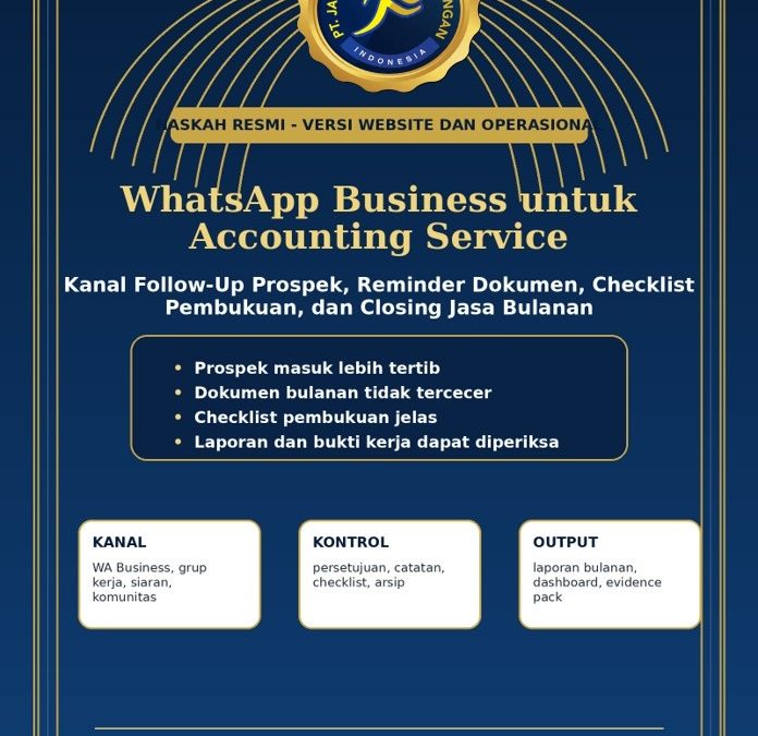 WhatsApp Business Untuk Accounting Service By PT Jasa Konsultan Keuangan
