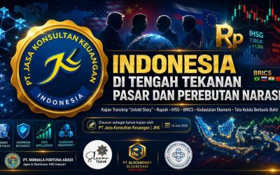 INDONESIA DI TENGAH TEKANAN PASAR DAN PEREBUTAN NARASI Kajian Transkrip “Untold Story” • Rupiah • IHSG • BRICS • Kedaulatan Ekonomi • Tata Kelola Berbasis Bukti Disusun sebagai bahan kajian oleh PT Jasa Konsultan Keuangan | JKK 14 Juni 2026