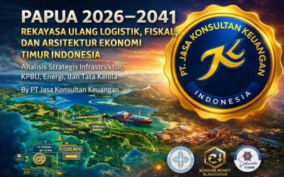 PAPUA 2026–2041 TRANSFORMASI LOGISTIK, LONJAKAN PERTUMBUHAN 20%, DAN ARSITEKTUR EKONOMI TIMUR INDONESIA  Analisis Infrastruktur, Fiskal, Energi, dan Tata Kelola By PT Jasa Konsultan Keuangan